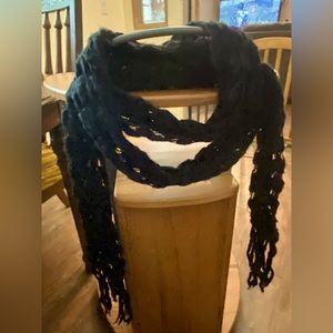 Un-named Brand, OS Scarf Black Halloween Fall Witchy Autumn - large knit